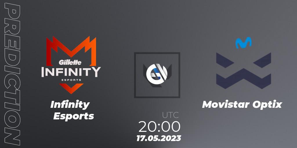 Infinity Esports - Movistar Optix: ennuste. 17.05.2023 at 17:00, VALORANT, VALORANT Challengers 2023: LAS Split 2 - Regular Season