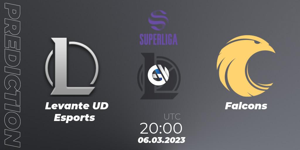 Levante UD Esports - Falcons: ennuste. 06.03.2023 at 20:00, LoL, LVP Superliga 2nd Division Spring 2023 - Group Stage