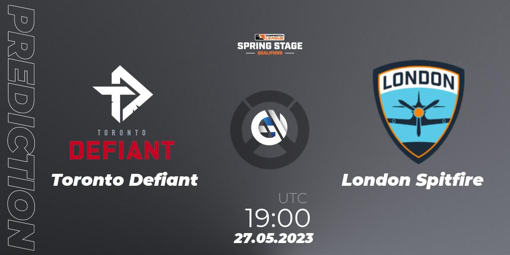 Toronto Defiant - London Spitfire: ennuste. 27.05.2023 at 19:00, Overwatch, OWL Stage Qualifiers Spring 2023 West
