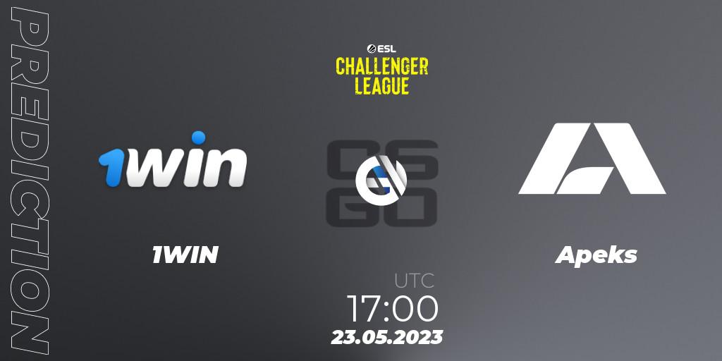 1WIN - Apeks: ennuste. 23.05.2023 at 17:15, Counter-Strike (CS2), ESL Challenger League Season 45: Europe