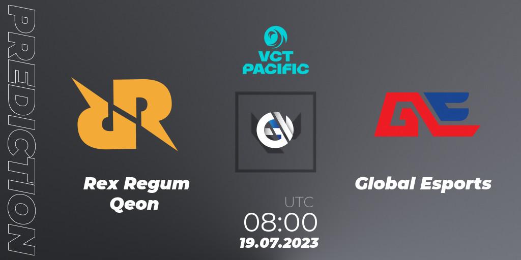 Rex Regum Qeon - Global Esports: ennuste. 19.07.23, VALORANT, VALORANT Champions Tour 2023: Pacific Last Chance Qualifier