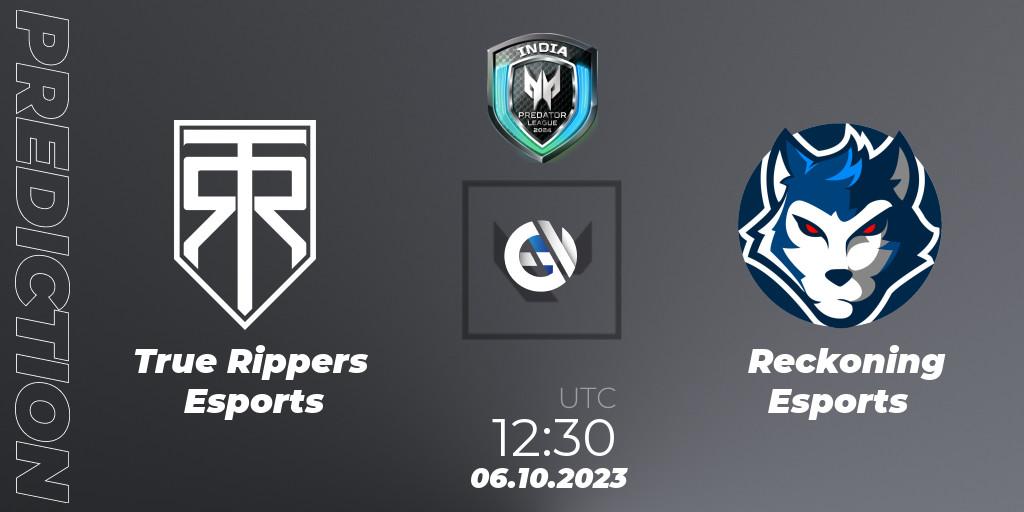 True Rippers Esports - Reckoning Esports: ennuste. 06.10.23, VALORANT, Predator League 2024: India