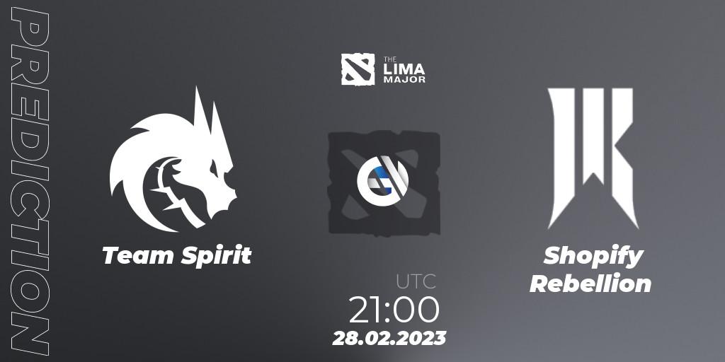 Team Spirit - Shopify Rebellion: ennuste. 01.03.23, Dota 2, The Lima Major 2023