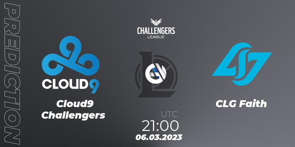 Cloud9 Challengers - CLG Faith: ennuste. 06.03.23, LoL, NACL 2023 Spring - Group Stage