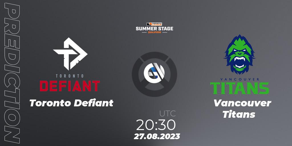 Toronto Defiant - Vancouver Titans: ennuste. 27.08.23, Overwatch, Overwatch League 2023 - Summer Stage Qualifiers