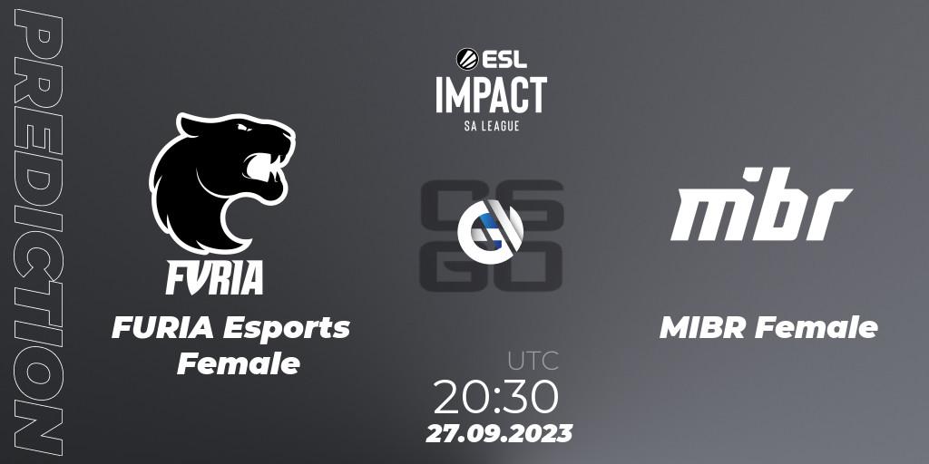 FURIA Esports Female - MIBR Female: ennuste. 27.09.2023 at 21:30, Counter-Strike (CS2), ESL Impact League Season 4: South American Division