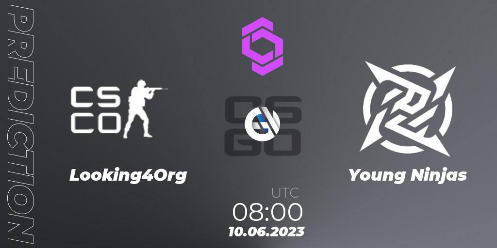 Looking4Org - Young Ninjas: ennuste. 10.06.23, CS2 (CS:GO), CCT West Europe Series 4