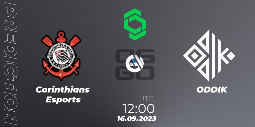 Corinthians Esports - ODDIK: ennuste. 16.09.2023 at 12:00, Counter-Strike (CS2), CCT South America Series #11