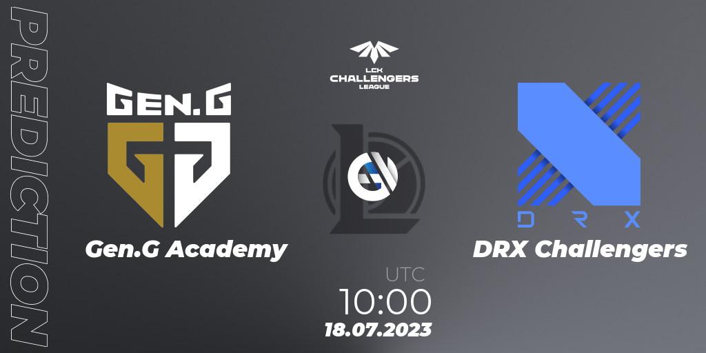 Gen.G Academy - DRX Challengers: ennuste. 18.07.23, LoL, LCK Challengers League 2023 Summer - Group Stage