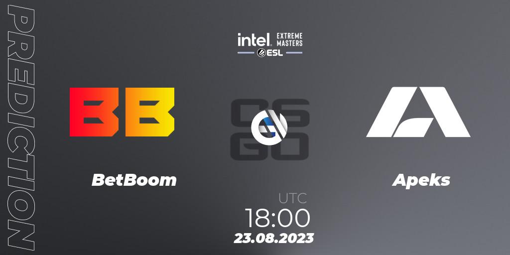 BetBoom - Apeks: ennuste. 23.08.2023 at 18:00, Counter-Strike (CS2), IEM Sydney 2023 Europe Closed Qualifier