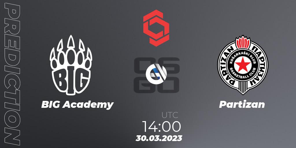 BIG Academy - Partizan: ennuste. 30.03.23, CS2 (CS:GO), CCT Central Europe Series #5
