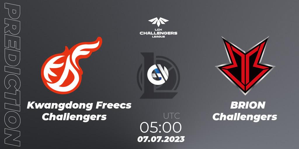 Kwangdong Freecs Challengers - BRION Challengers: ennuste. 07.07.23, LoL, LCK Challengers League 2023 Summer - Group Stage