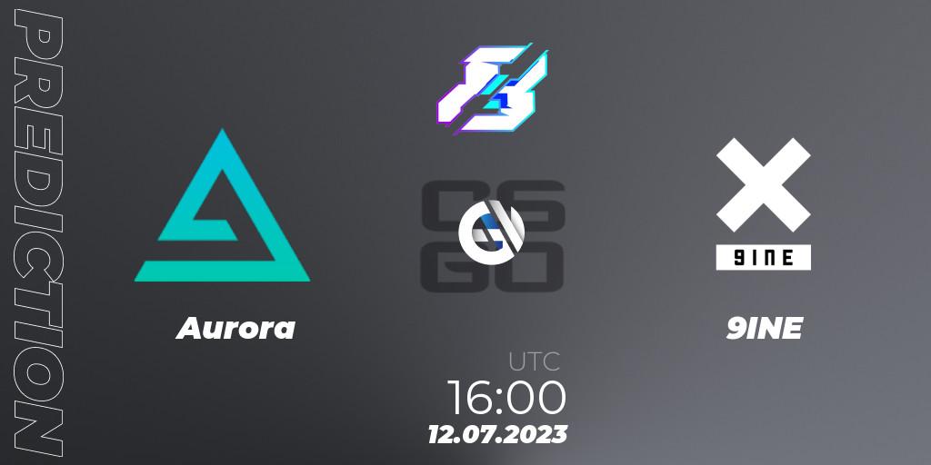 Aurora - 9INE: ennuste. 12.07.23, CS2 (CS:GO), Gamers8 2023 Europe Open Qualifier 2