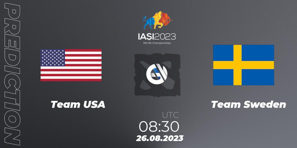 Team USA - Team Sweden: ennuste. 26.08.2023 at 14:30, Dota 2, IESF World Championship 2023