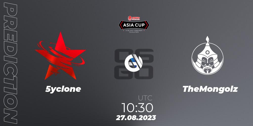 5yclone - TheMongolz: ennuste. 27.08.2023 at 10:30, Counter-Strike (CS2), 5E Arena Asia Cup Fall 2023