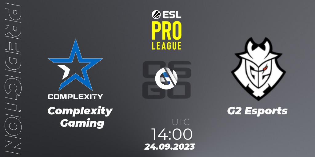 Complexity Gaming - G2 Esports: ennuste. 24.09.2023 at 14:00, Counter-Strike (CS2), ESL Pro League Season 18