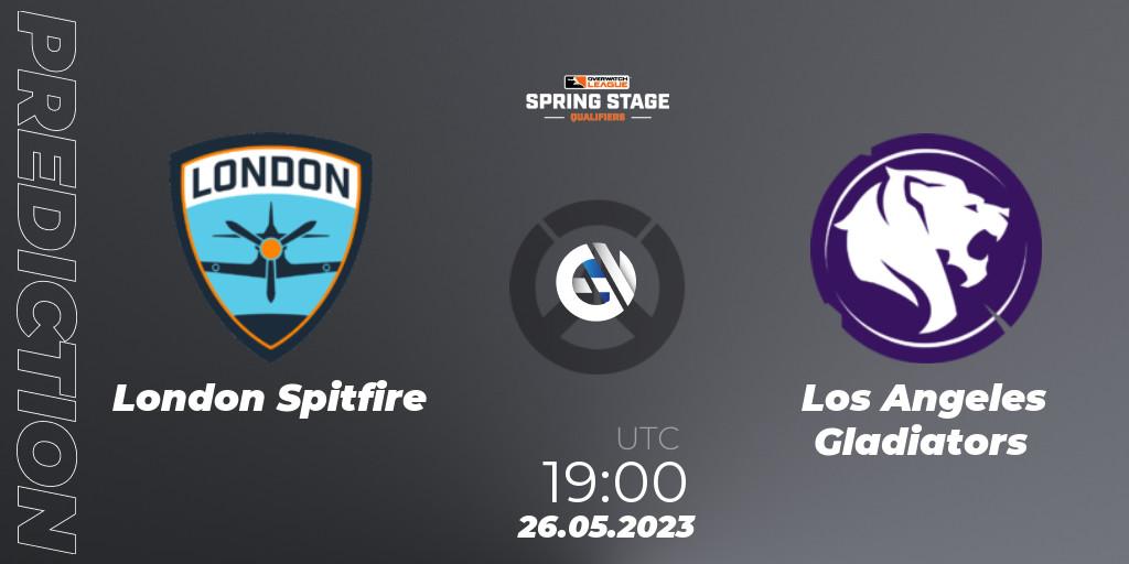London Spitfire - Los Angeles Gladiators: ennuste. 26.05.2023 at 19:00, Overwatch, OWL Stage Qualifiers Spring 2023 West
