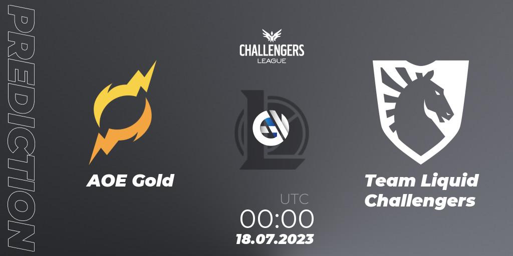 AOE Gold - Team Liquid Challengers: ennuste. 18.07.2023 at 00:00, LoL, North American Challengers League 2023 Summer - Group Stage