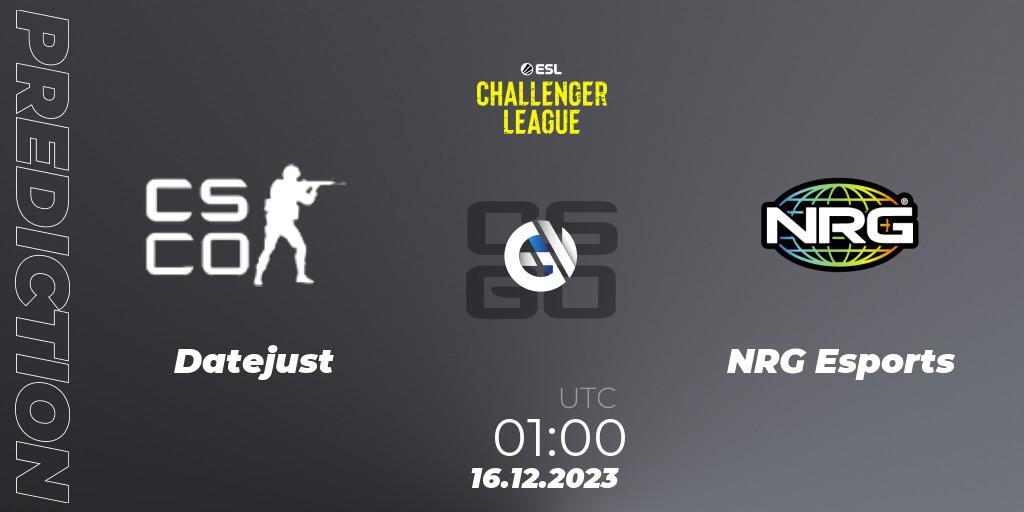 Datejust - NRG Esports: ennuste. 16.12.2023 at 01:00, Counter-Strike (CS2), ESL Challenger League Season 46 Relegation: North America