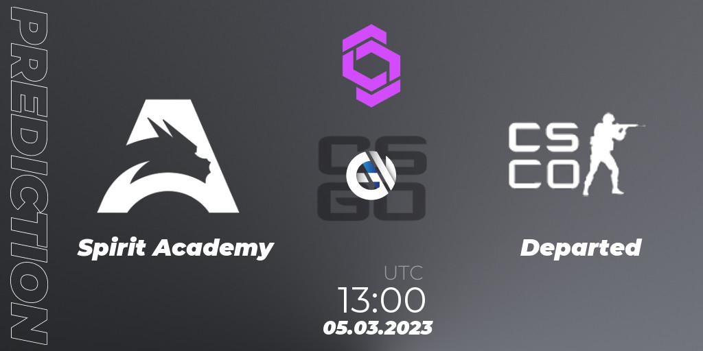 Spirit Academy - Departed: ennuste. 05.03.2023 at 13:00, Counter-Strike (CS2), CCT West Europe Series 2 Closed Qualifier