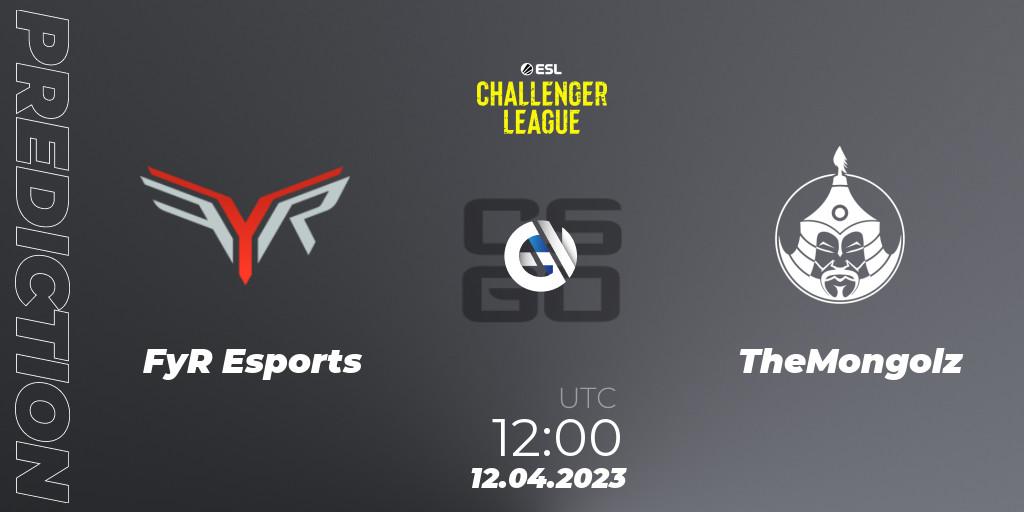 FyR Esports - TheMongolz: ennuste. 12.04.2023 at 12:00, Counter-Strike (CS2), ESL Challenger League Season 45: Asia-Pacific