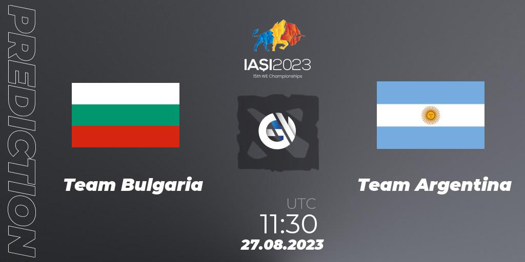 Team Bulgaria - Team Argentina: ennuste. 27.08.23, Dota 2, IESF World Championship 2023