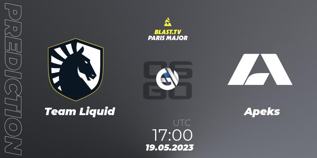 Team Liquid - Apeks: ennuste. 19.05.2023 at 15:55, Counter-Strike (CS2), BLAST Paris Major 2023