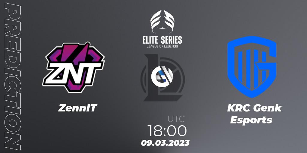 ZennIT - KRC Genk Esports: ennuste. 09.03.2023 at 21:00, LoL, Elite Series Spring 2023 - Group Stage