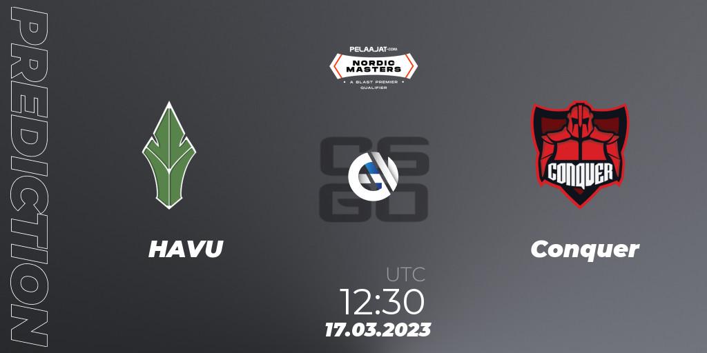 HAVU - VISU: ennuste. 17.03.2023 at 12:30, Counter-Strike (CS2), Pelaajat Nordic Masters Spring 2023 - BLAST Premier Qualifier