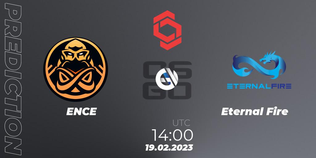 ENCE - Eternal Fire: ennuste. 19.02.2023 at 14:10, Counter-Strike (CS2), CCT Central Europe Series Finals #1