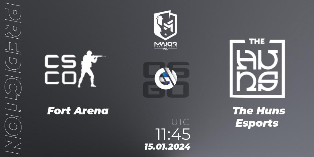 Fort Arena - The Huns Esports: ennuste. 15.01.2024 at 12:15, Counter-Strike (CS2), PGL CS2 Major Copenhagen 2024 East Asia RMR Open Qualifier