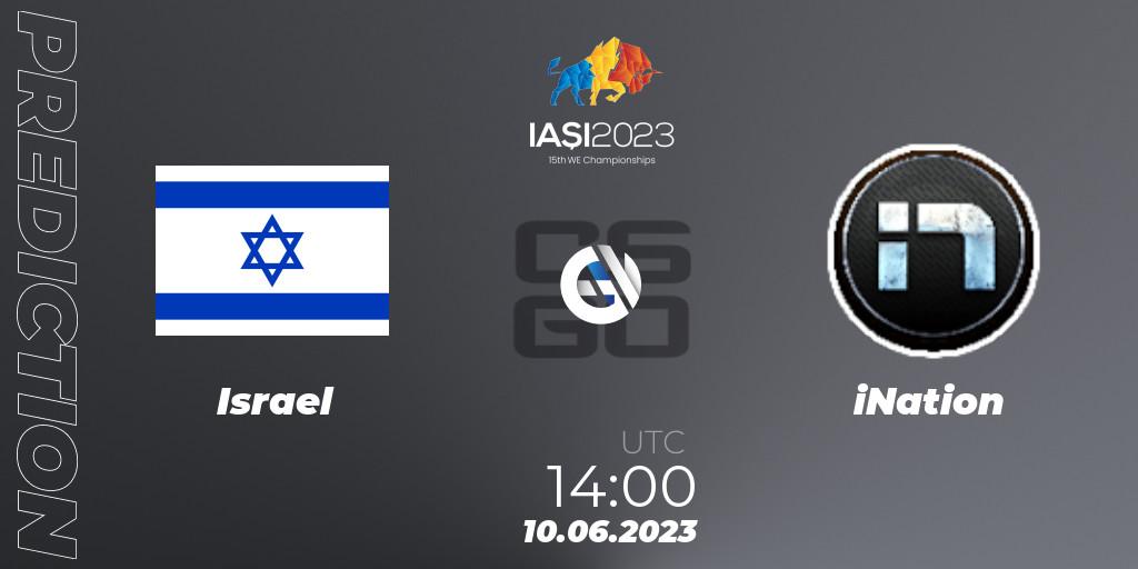 Israel - iNation: ennuste. 10.06.2023 at 14:00, Counter-Strike (CS2), IESF World Esports Championship 2023: Eastern Europe Qualifier