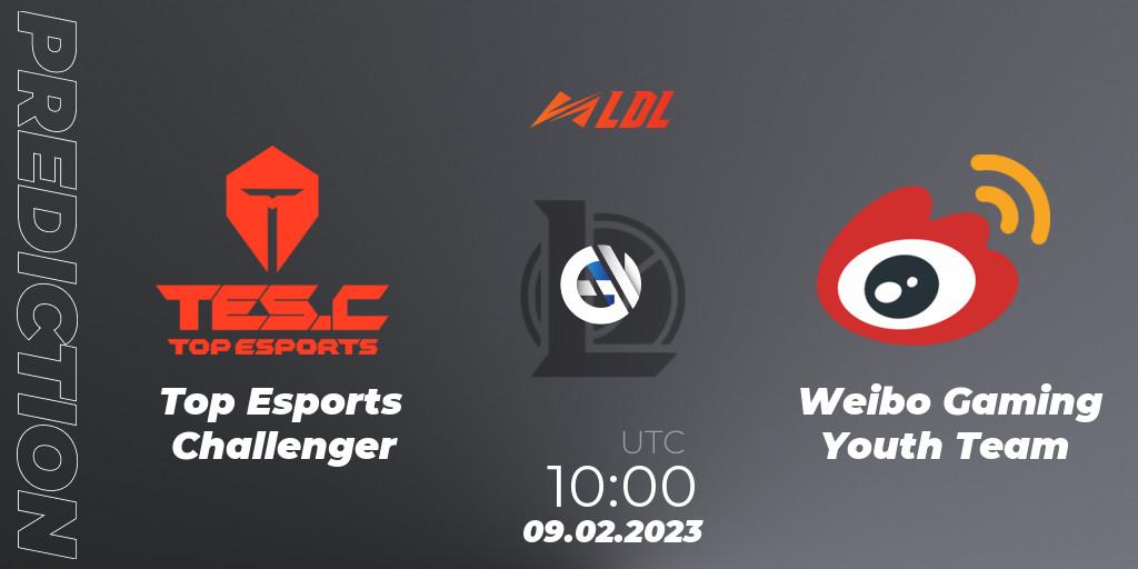 Top Esports Challenger - Weibo Gaming Youth Team: ennuste. 09.02.23, LoL, LDL 2023 - Swiss Stage
