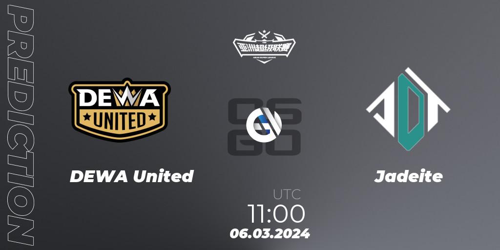 DEWA United - Jadeite: ennuste. 06.03.2024 at 11:00, Counter-Strike (CS2), Asian Super League Season 2