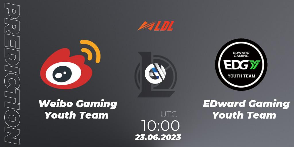 Weibo Gaming Youth Team - EDward Gaming Youth Team: ennuste. 23.06.2023 at 11:00, LoL, LDL 2023 - Regular Season - Stage 3