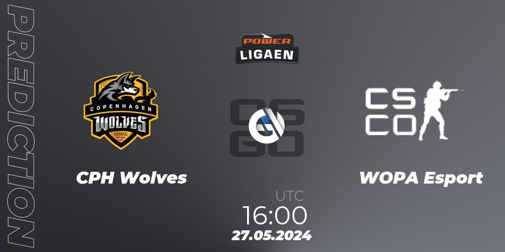 CPH Wolves - WOPA Esport: ennuste. 27.05.2024 at 16:00, Counter-Strike (CS2), Dust2.dk Ligaen Season 26