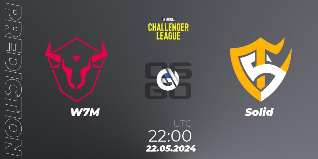 W7M - Solid: ennuste. 22.05.2024 at 22:00, Counter-Strike (CS2), ESL Challenger League Season 47: South America