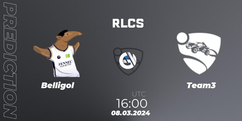 Belligol - Team3: ennuste. 08.03.2024 at 16:00, Rocket League, RLCS 2024 - Major 1: Europe Open Qualifier 3