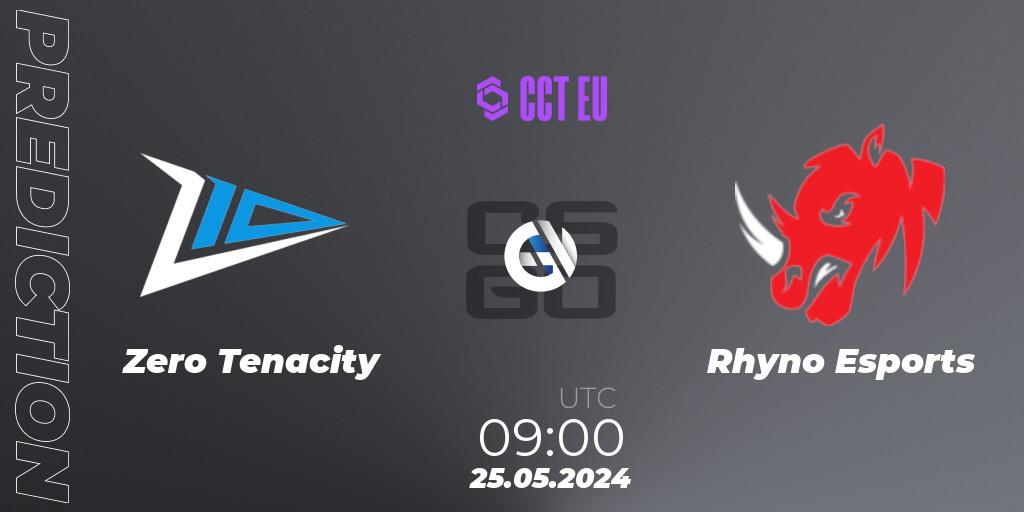 Zero Tenacity - Rhyno Esports: ennuste. 25.05.2024 at 09:00, Counter-Strike (CS2), CCT Season 2 Europe Series 4