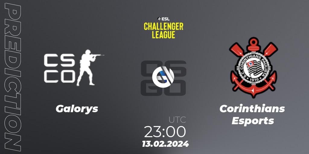 Galorys - Corinthians Esports: ennuste. 23.02.2024 at 22:00, Counter-Strike (CS2), ESL Challenger League Season 47: South America