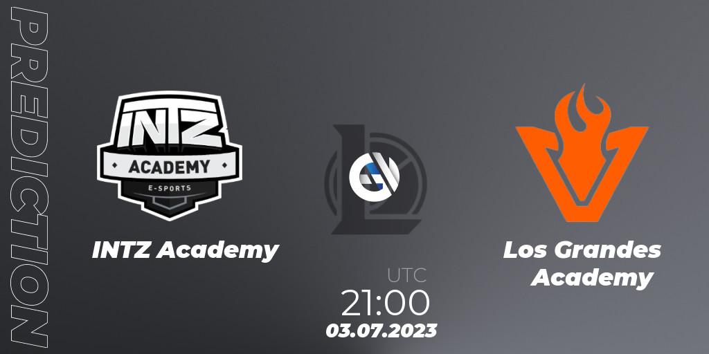 INTZ Academy - Los Grandes Academy: ennuste. 03.07.2023 at 21:00, LoL, CBLOL Academy Split 2 2023 - Group Stage