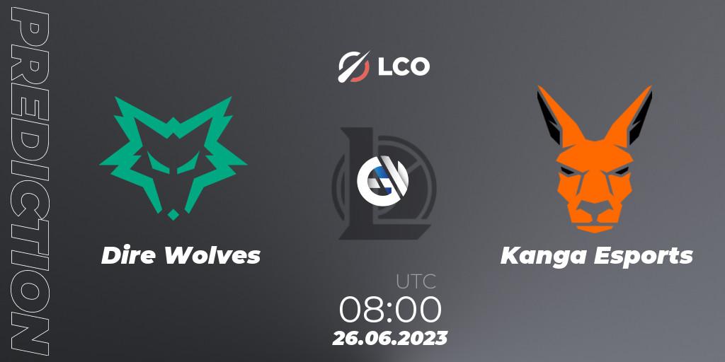 Dire Wolves - Kanga Esports: ennuste. 26.06.2023 at 08:00, LoL, LCO Split 2 2023 Regular Season