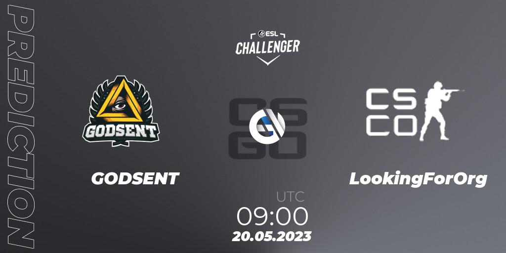 GODSENT - LookingForOrg: ennuste. 20.05.2023 at 09:00, Counter-Strike (CS2), ESL Challenger Katowice 2023: European Qualifier
