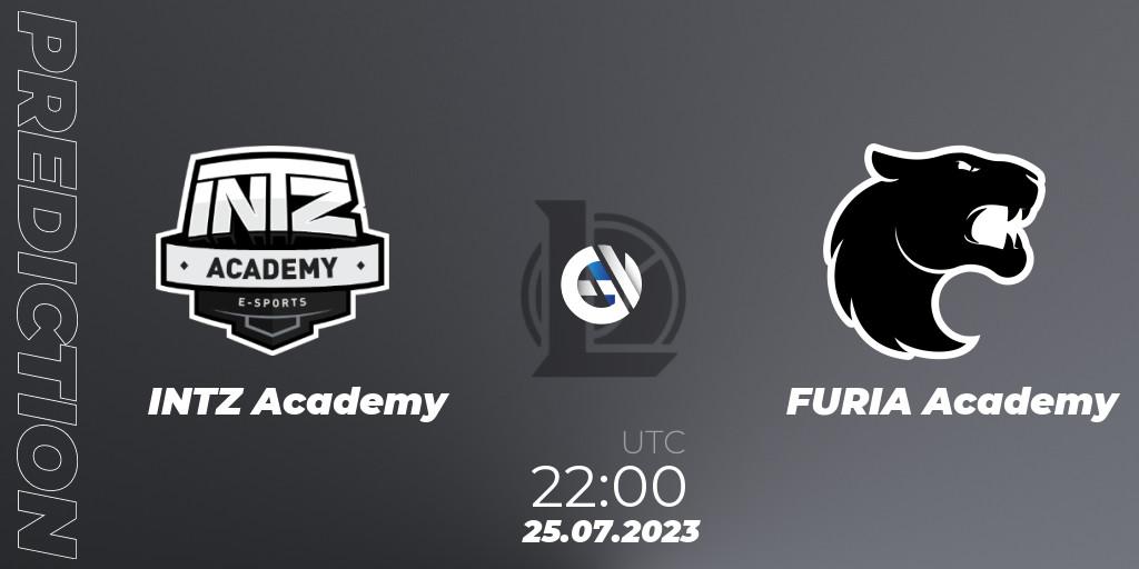 INTZ Academy - FURIA Academy: ennuste. 25.07.2023 at 22:00, LoL, CBLOL Academy Split 2 2023 - Group Stage