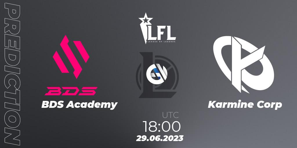 BDS Academy - Karmine Corp: ennuste. 29.06.2023 at 18:00, LoL, LFL Summer 2023 - Group Stage