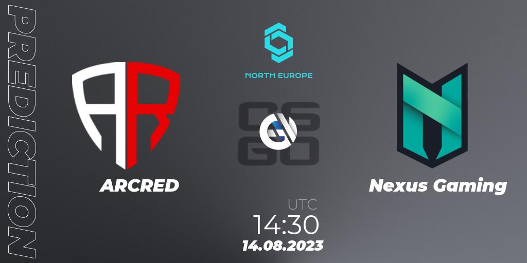 ARCRED - Nexus Gaming: ennuste. 14.08.2023 at 14:30, Counter-Strike (CS2), CCT North Europe Series #7