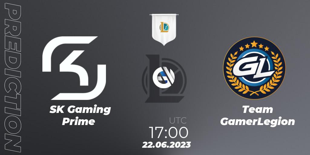 SK Gaming Prime - Team GamerLegion: ennuste. 22.06.23, LoL, Prime League Summer 2023 - Group Stage