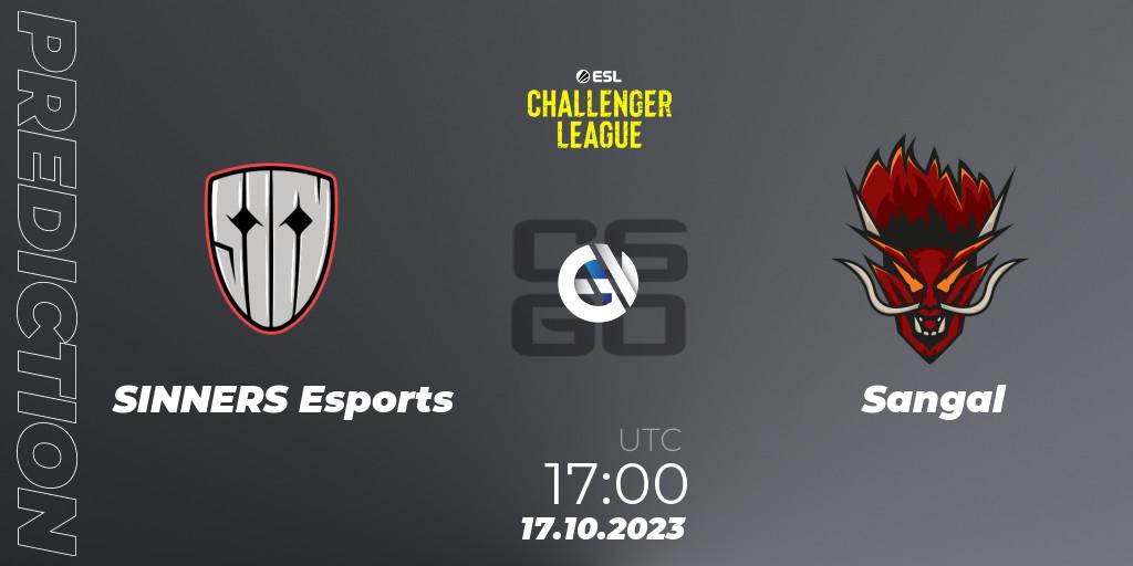 SINNERS Esports - Sangal: ennuste. 17.10.2023 at 17:00, Counter-Strike (CS2), ESL Challenger League Season 46: Europe