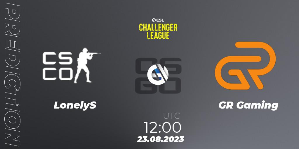 LonelyS - GR Gaming: ennuste. 23.08.2023 at 12:00, Counter-Strike (CS2), ESL Challenger League Season 46: Asia-Pacific