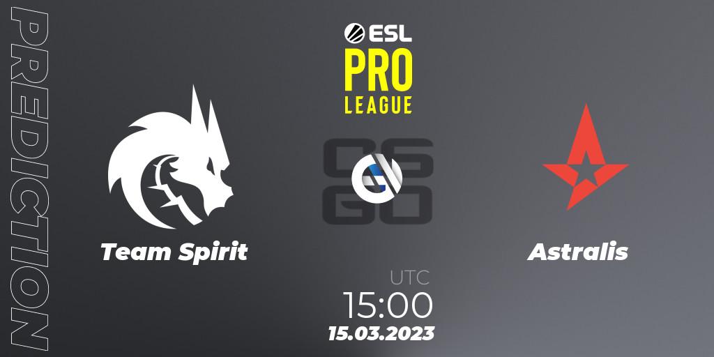 Team Spirit - Astralis: ennuste. 15.03.23, CS2 (CS:GO), ESL Pro League Season 17